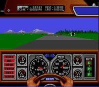 une photo d'Ã©cran de Race Drivin sur Nintendo Super Nes